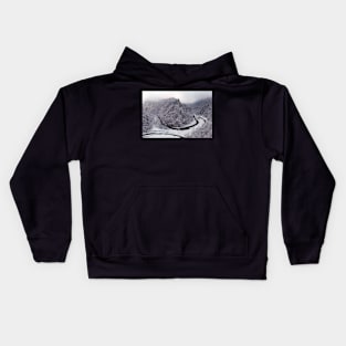 Frosty canyon and river Kids Hoodie